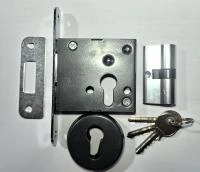 Замок врезной ЗВ 1-2 полимер накладки, 3 ключа (958F)